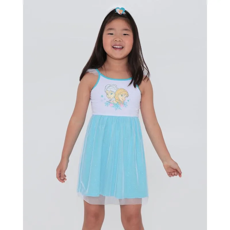 Camisola Fantasia Infantil Tule Disney Frozen Brinde Branco 10