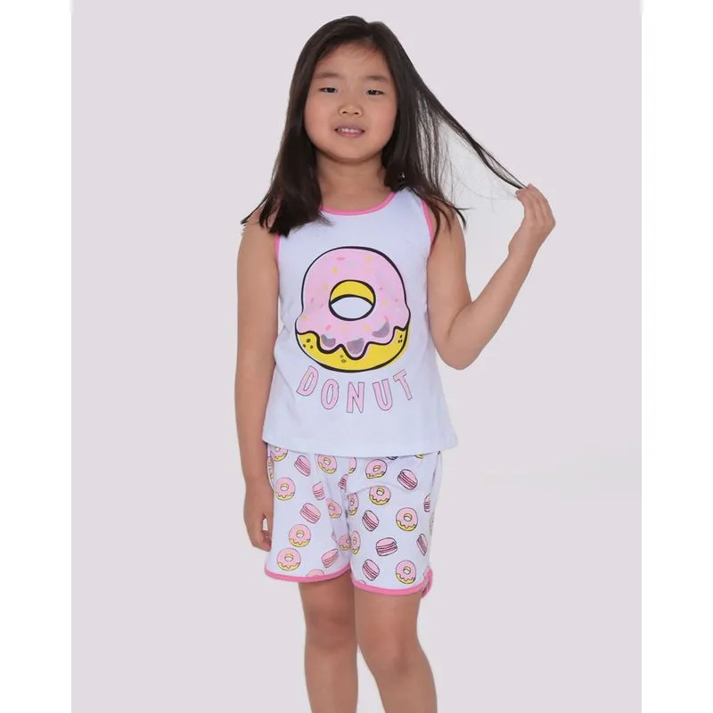 Pijama Infantil Donuts Branco 8