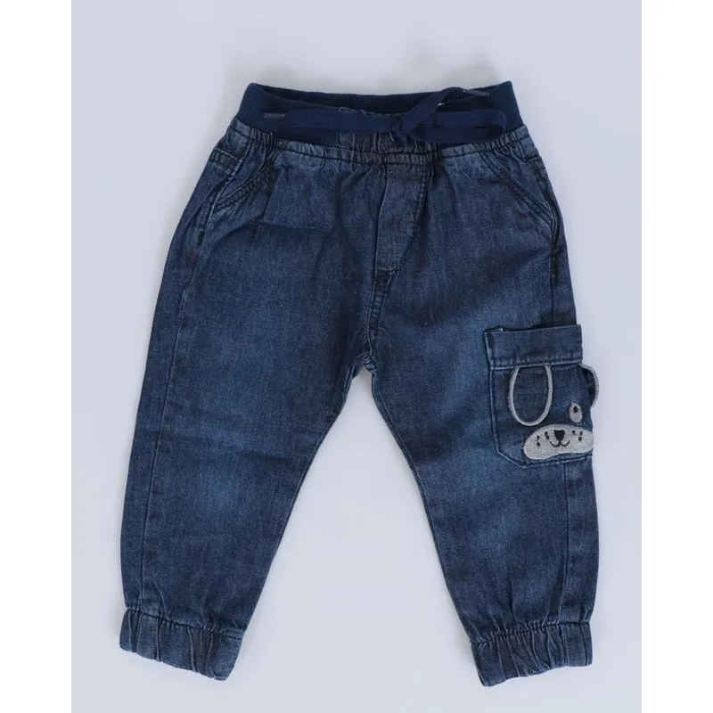 Calça Jeans Bebê Jogger Azul P