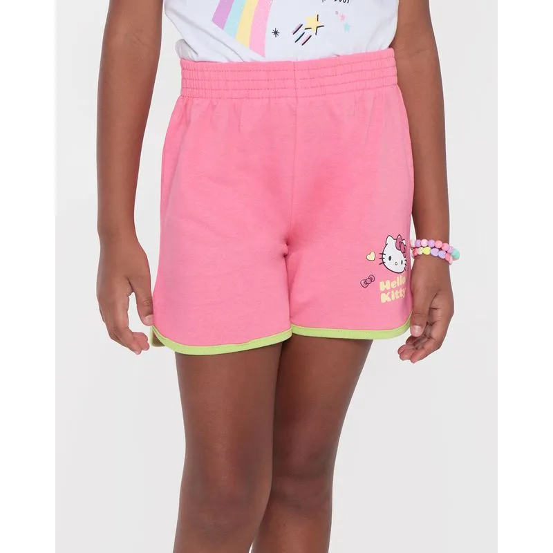 Short Moletinho Infantil Hello Kitty Rosa 6
