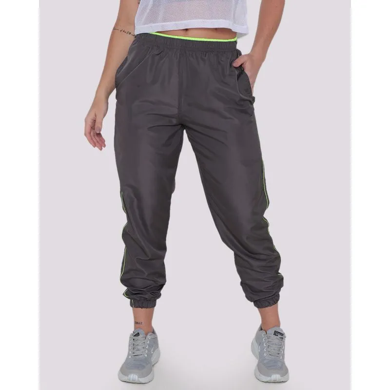 Calça Feminina Fitness Jogger Cinza M
