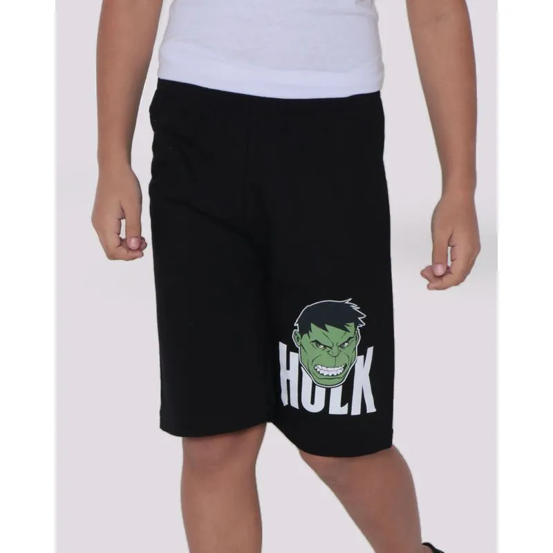 Bermuda Moletinho Infantil Marvel Hulk Preta 12