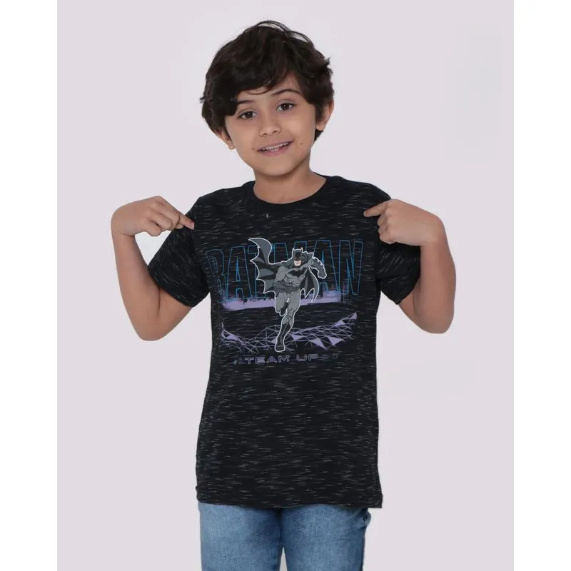 Camiseta Infantil Flame Batman Liga Da Justiça Preta 4