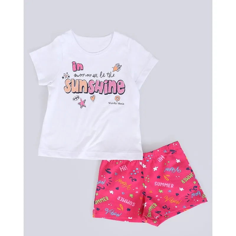 Conjunto Bebê Estampa Sun Shine Branco 1