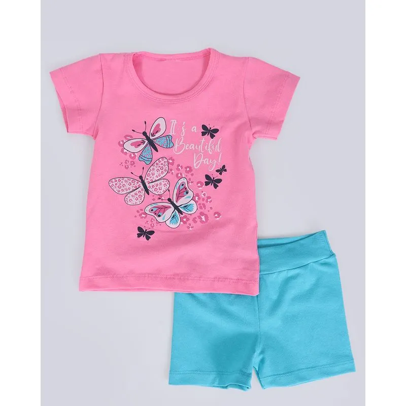 Conjunto Bebê Estampa Borboletas Rosa Claro 3