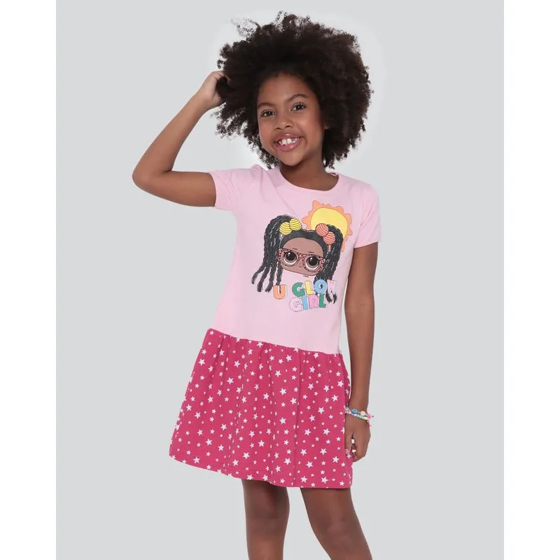 Vestido Infantil Estampa LOL Surprise Rosa Claro 4