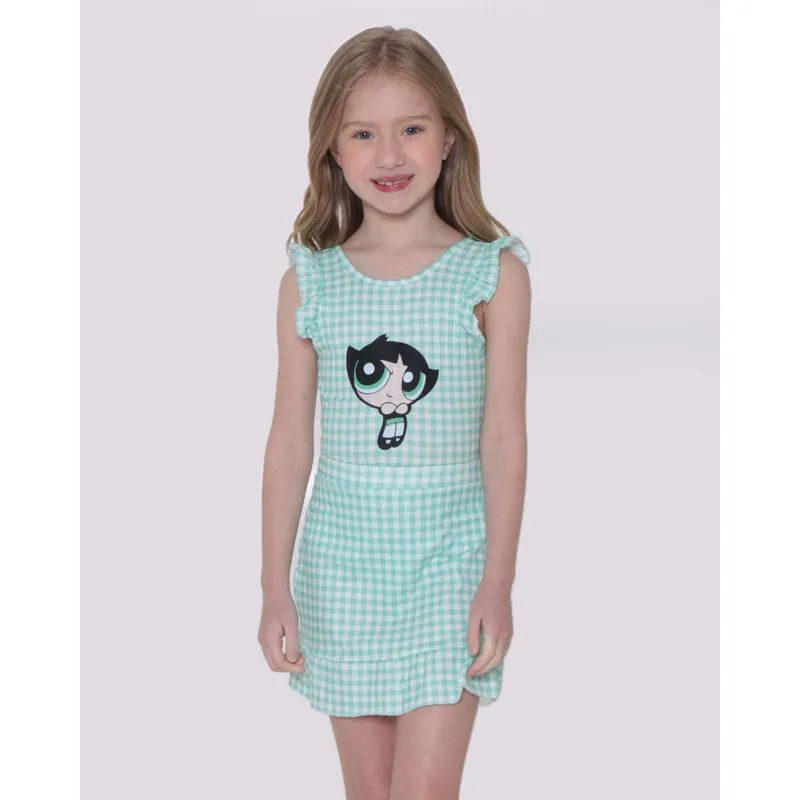 Body Infantil Meninas Super Poderosas Verde 6