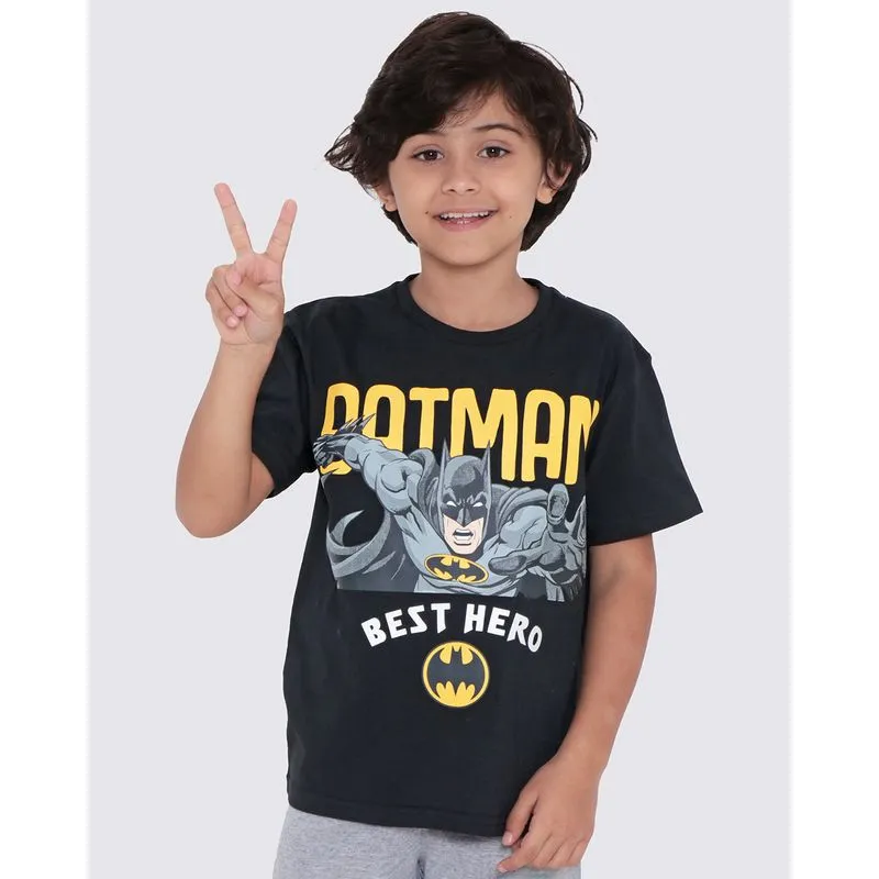Camiseta Infantil Batman Best Hero Liga Da Justiça Preta 4