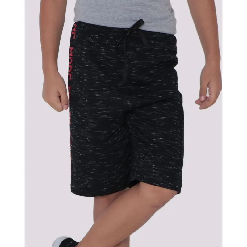 Bermuda Infantil Moletom Flamê Bolso Cargo Preta 8