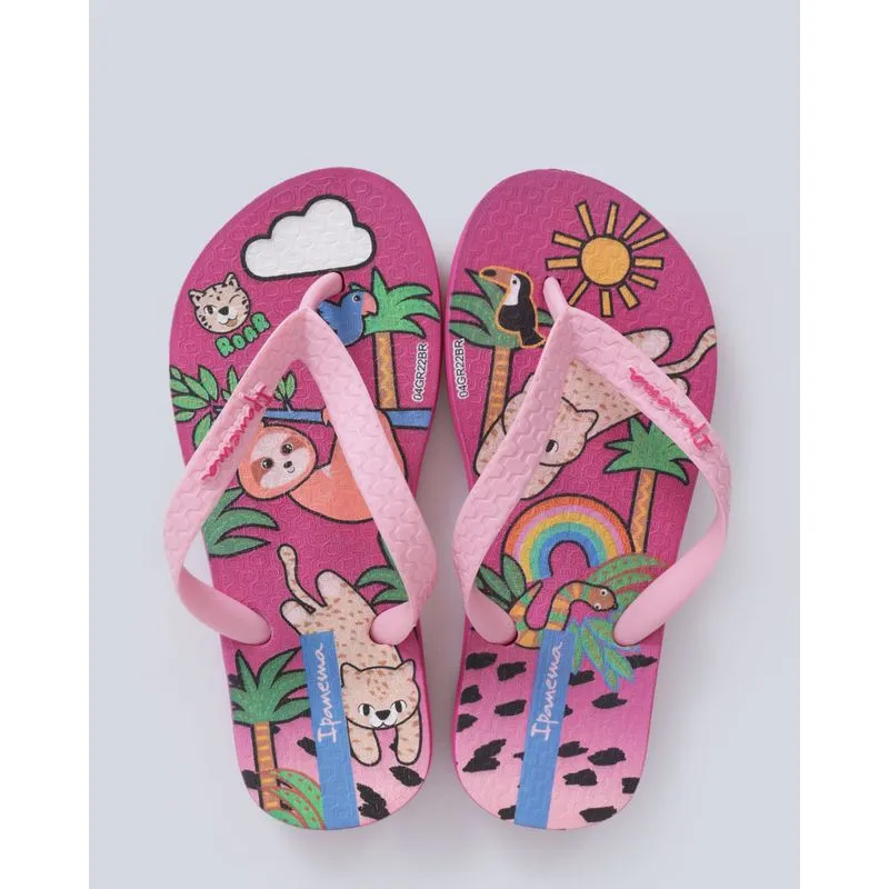 Chinelo Infantil Ipanema Tropical Rosa 35