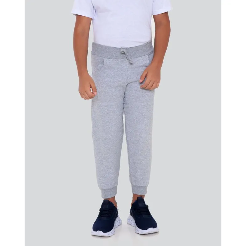 Calça Infantil Moletom Jogger Cinza 6