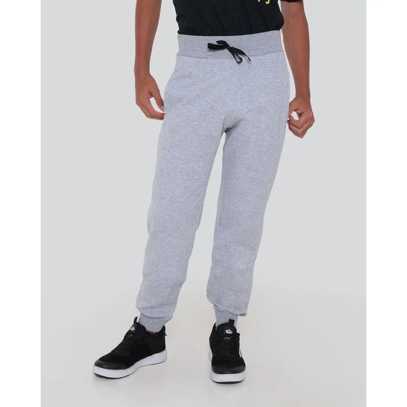 Calça Moletom Juvenil Básica Cinza Claro 12