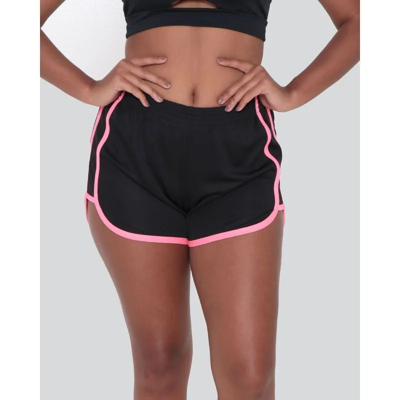 Short Feminino Boxer Fitness Preto GG