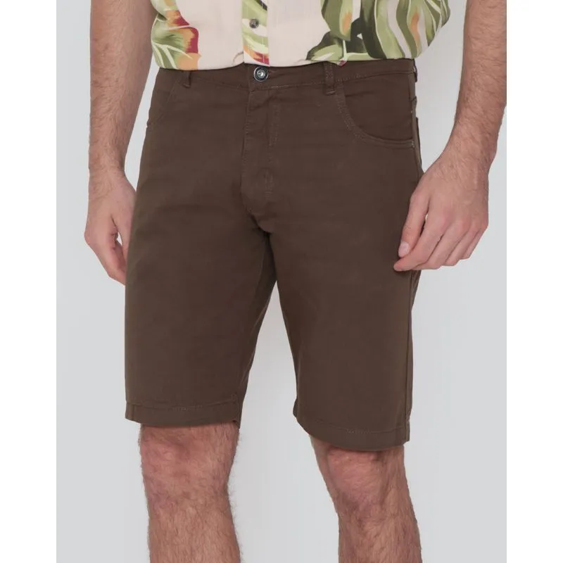 Bermuda Sarja Masculina Marrom 48