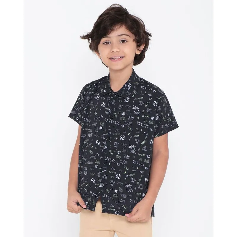 Camisa Infantil Estampa Street Preta 8