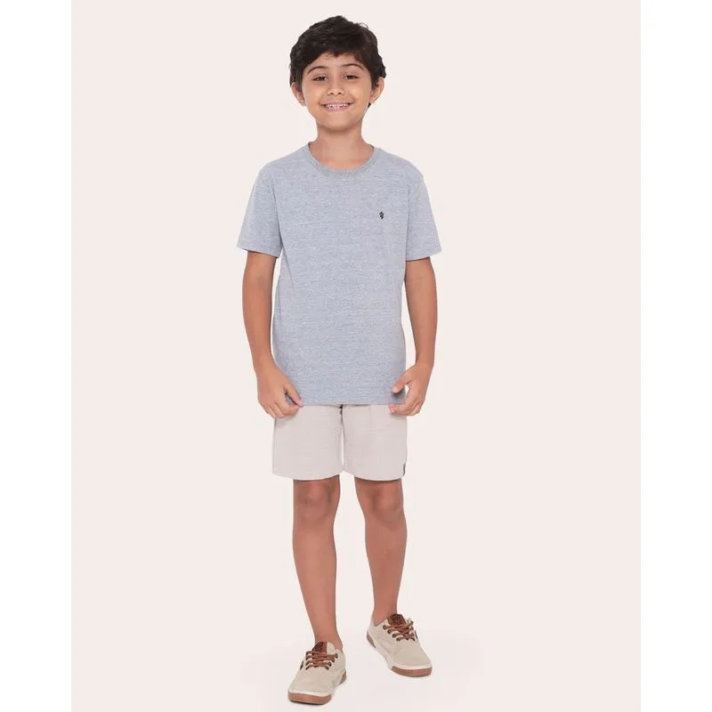 Bermuda Sarja Infantil Bege Claro 8