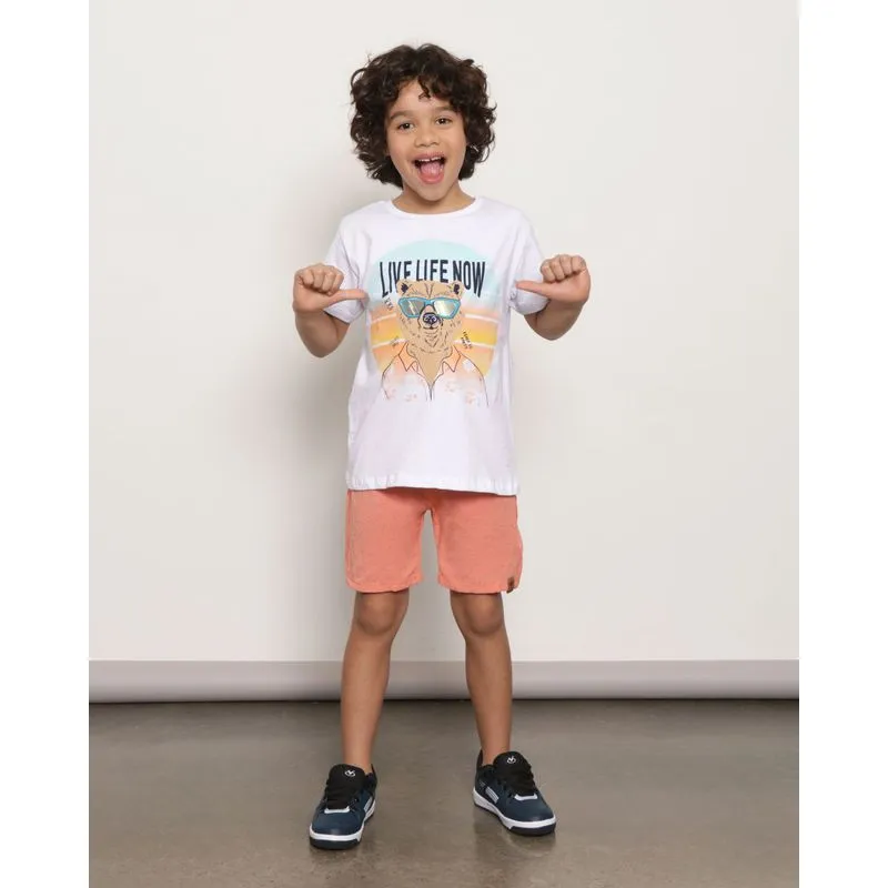 Bermuda Infantil Sarja Laranja 8