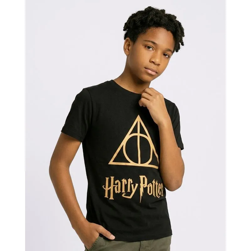 Camiseta Juvenil Harry Potter Warner Preta 12