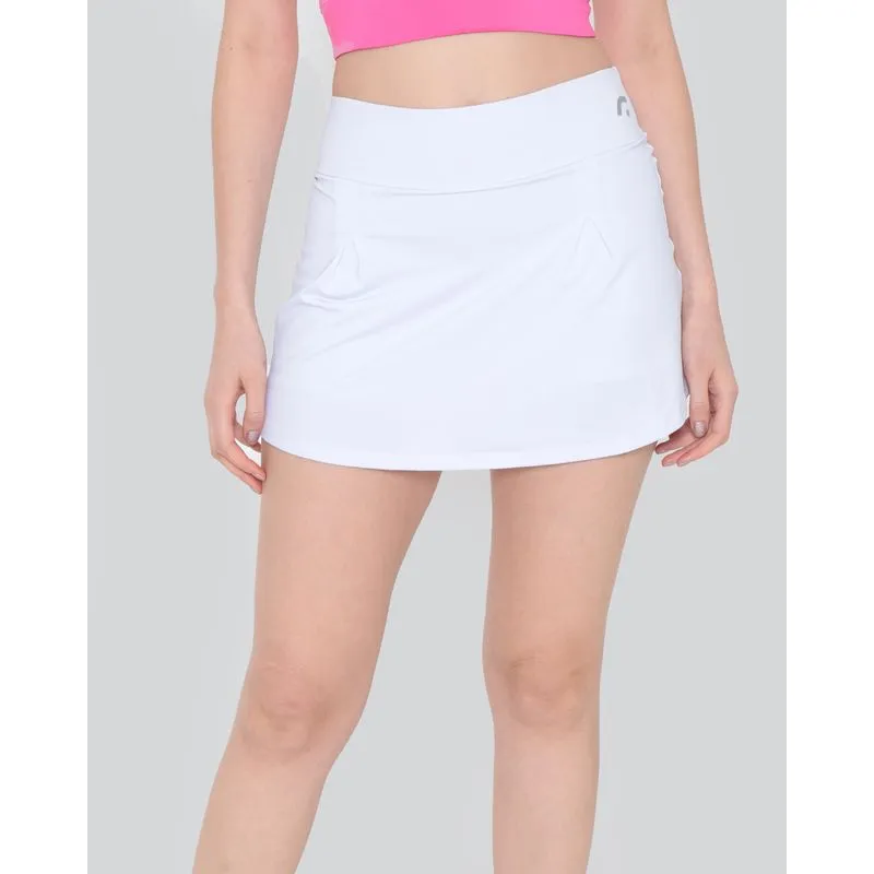 Short Saia Feminino Fitness Fitter Branco P