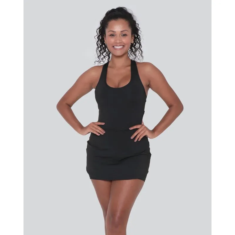 Vestido Feminino Fitness Fitter Com Short Preto P