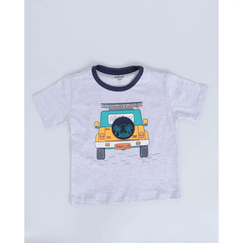 Camiseta Bebê Estampa Interativa Cinza 3