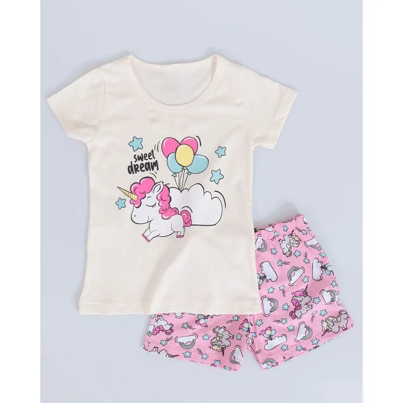 Pijama Bebê Unicórnio Off White 2