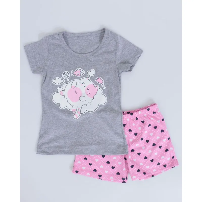 Pijama Bebê Gatinho Cinza 3