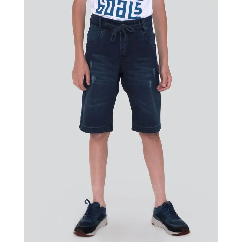 Bermuda Jeans Juvenil Azul 10
