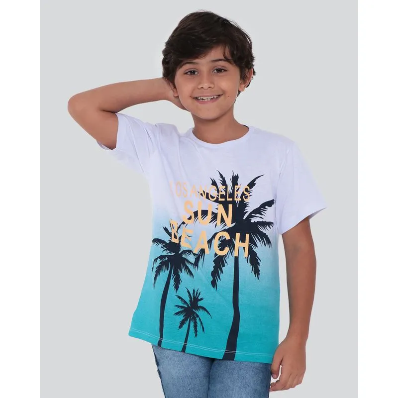 Camiseta Infantil Estampa Sun Beach Branca 6