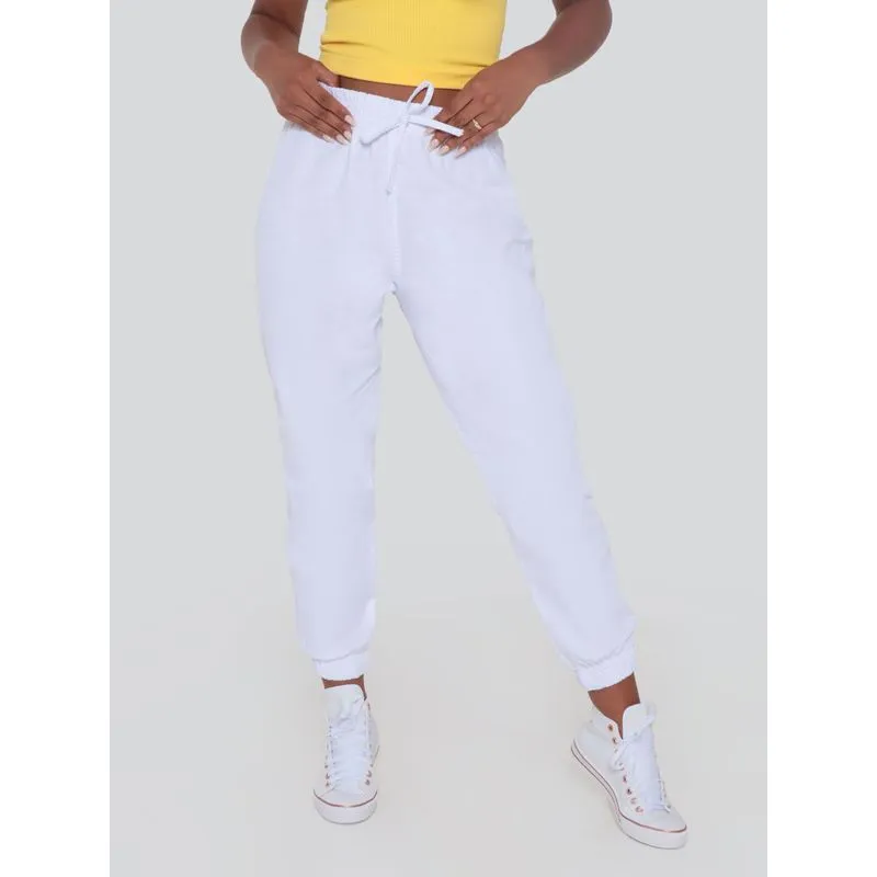 Calça Sarja Feminina Jogger Branca 38