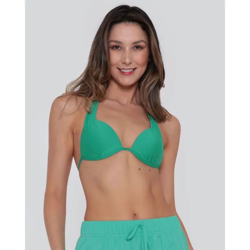 Biquíni Top Avulso Com Bojo Liso Verde Médio M