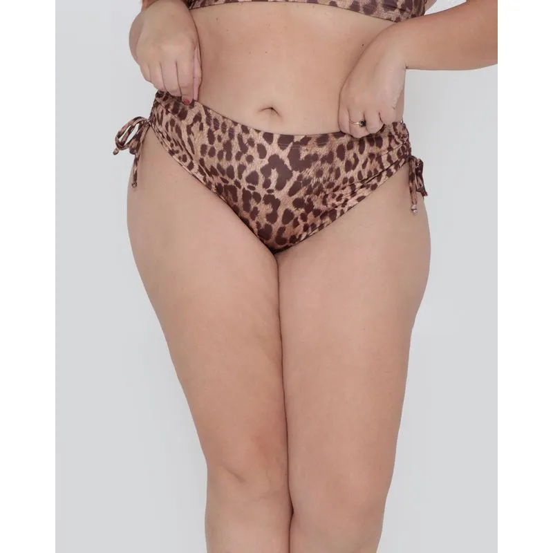 Biquíni Calcinha Plus Size Colisse Animal Print Bege 48