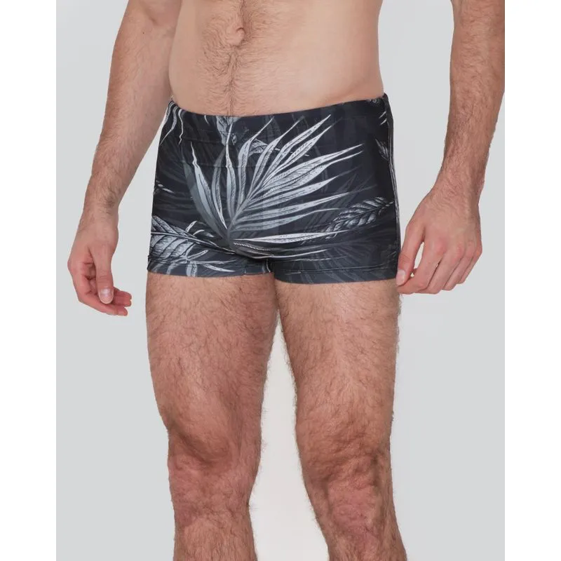Sunga Masculina Boxer Folhagem Preta M