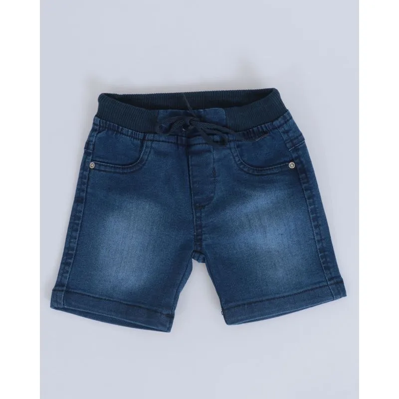 Bermuda Jeans Bebê Cordão Azul Médio P
