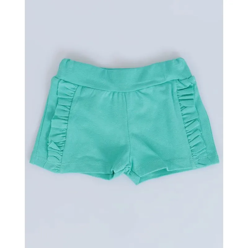 Short Bebê Babado Verde P