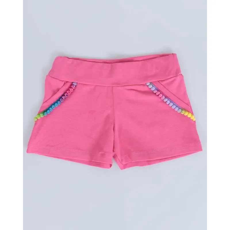 Short Bebê Pompom Rosa 3