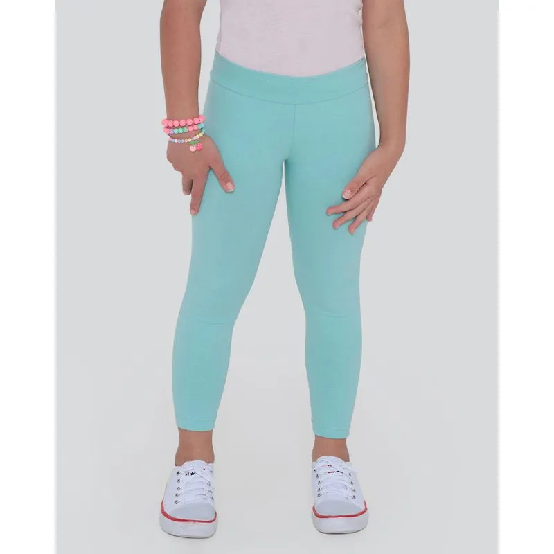 Calça Legging Infantil Com Glitter Verde Claro 8
