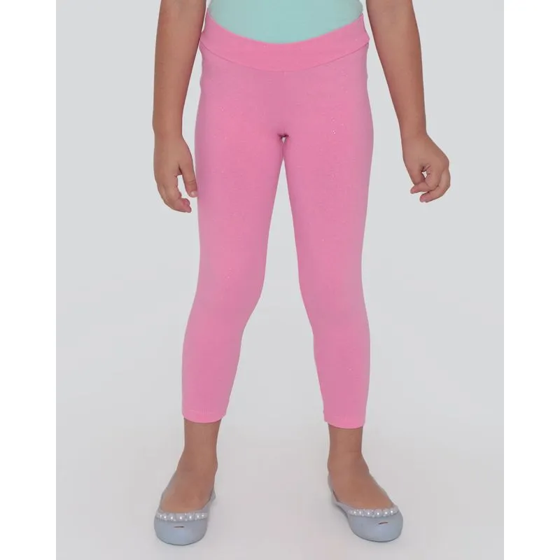 Calça Legging Infantil Glitter Rosa 6