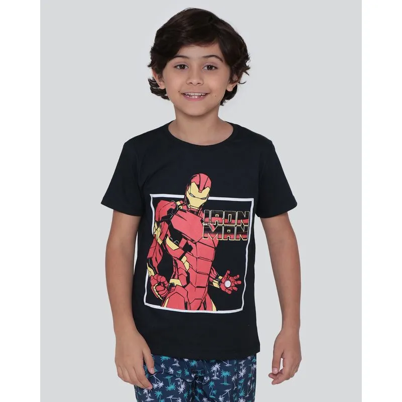Camiseta Infantil Marvel Homem de Ferro Preta 10