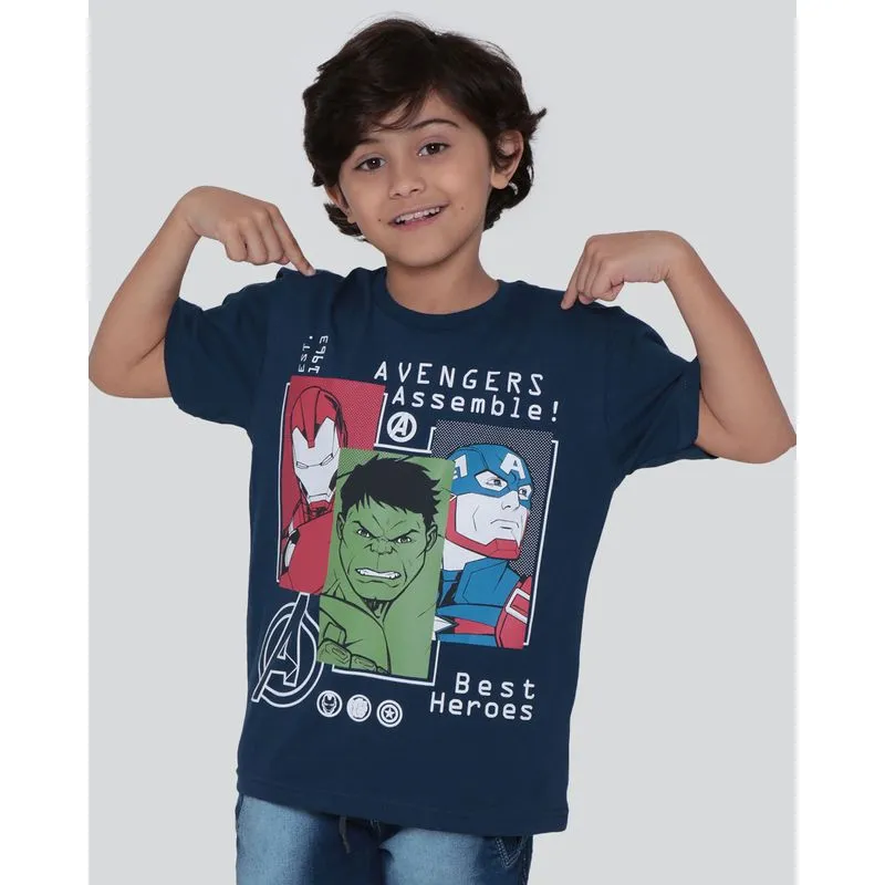 Camiseta Infantil Vingadores Marvel Marinho 4