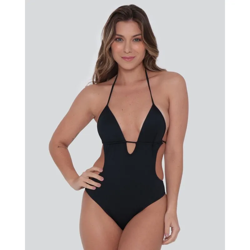 Maiô Feminino Engana Mamãe Liso Preto GG