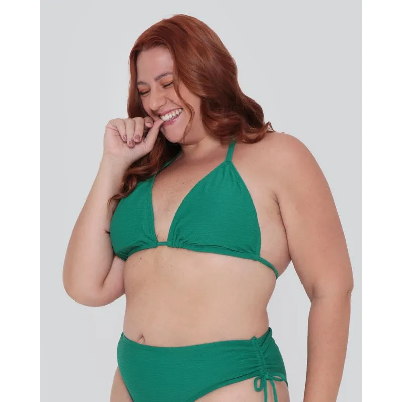 Biquíni Top Plus Size Feminino Texturizado Cortininha Verde 44