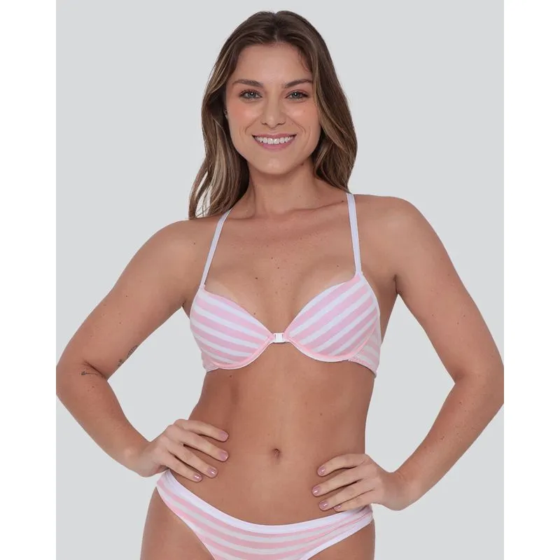 Sutiã Nadador Avulso Listrado Rosa 46