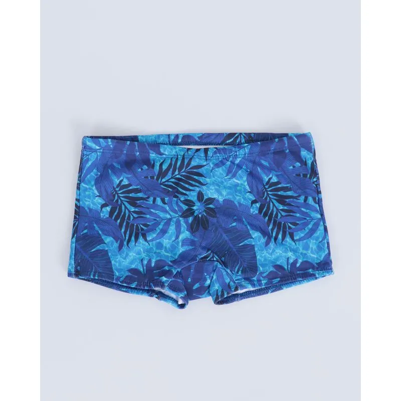 Sunga Infantil Boxer Folhagem Azul 4