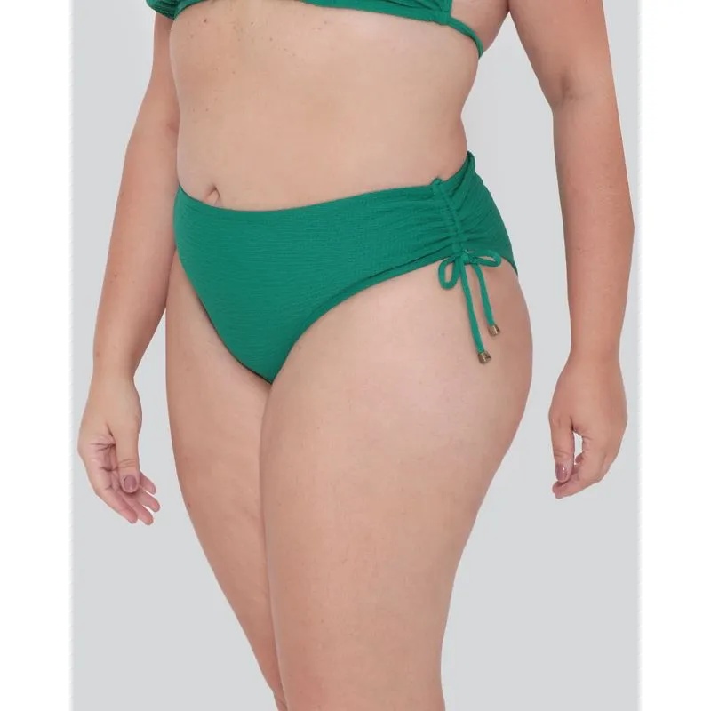 Biquíni Calcinha Plus Size Texturizado Coulisse Verde 44