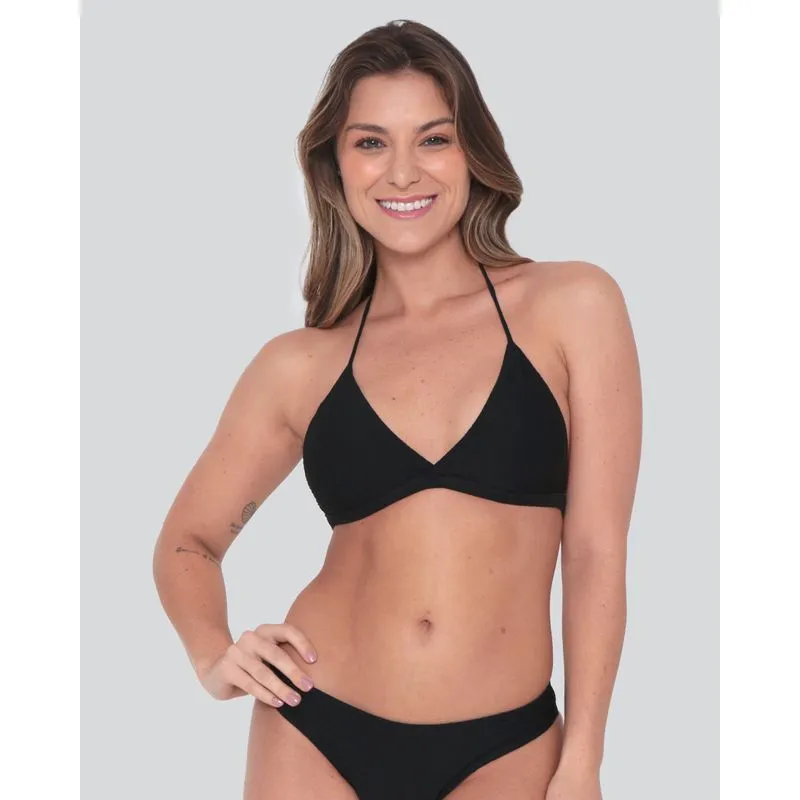 Biquíni Top Feminino Avulso Bojo Texturizado Preto P