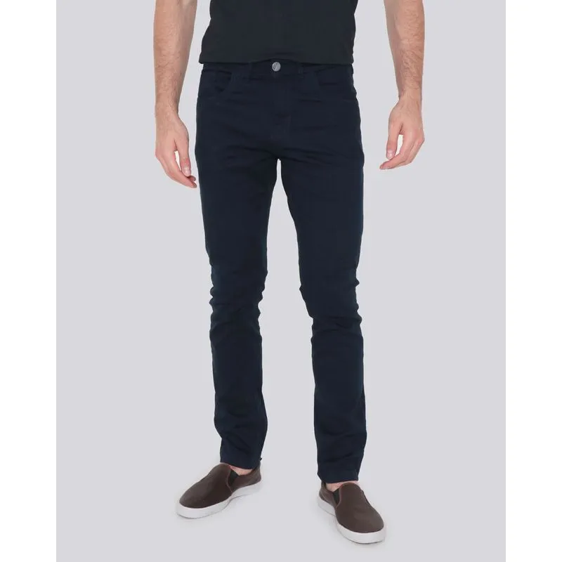 Calça Masculina Sarja Slim Marinho 48