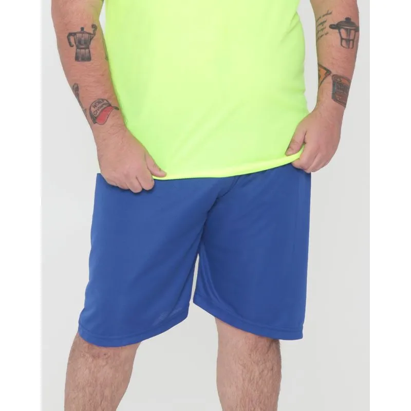 Bermuda Plus Size Esportiva Masculina Azul G2