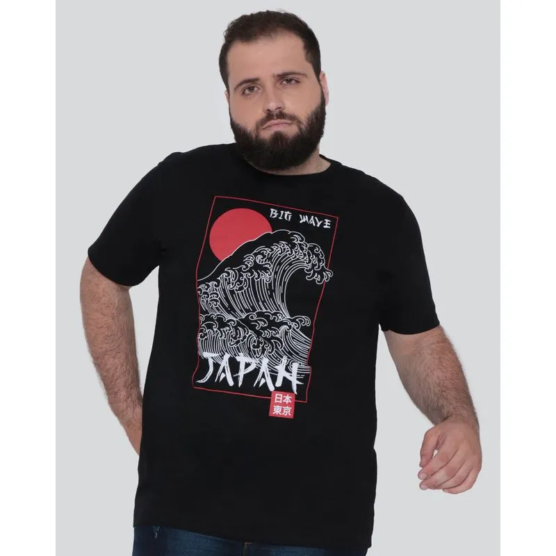Camiseta Plus Size Japan Preta G1