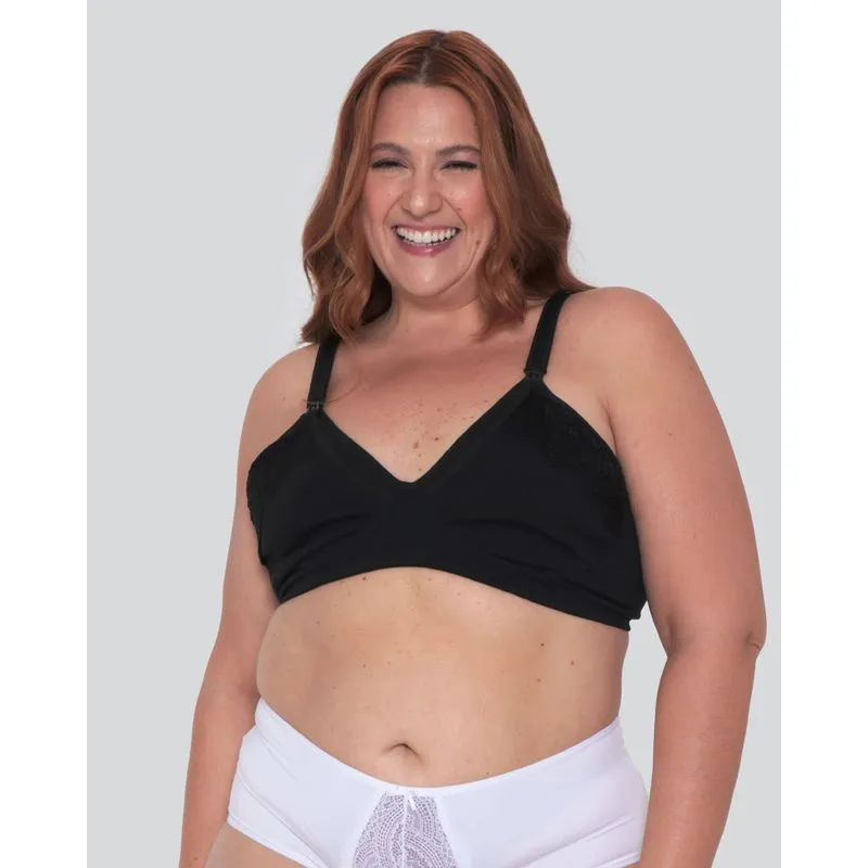Sutiã Plus Size Amamentação Preto 50